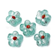 Ручная серебряная фольга стеклянные бусины Lampwork FOIL-T001-02L