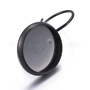 Серьги с застежкой-рычагом из нержавеющей стали 304 STAS-L211-08B-B