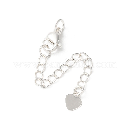 Латунные концы стойки с цепочкой и застежками-карабами KK-F873-03S-1