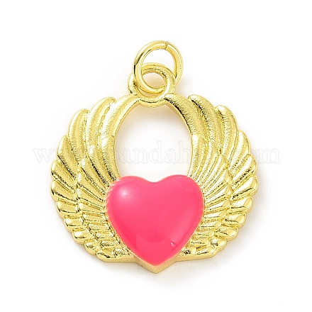 Подвески из латуни с эмалью в стойку KK-C008-14G-02-1