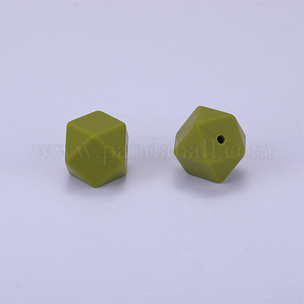 Шестиугольные силиконовые фокусные бусины SI-JX0020A-19-1