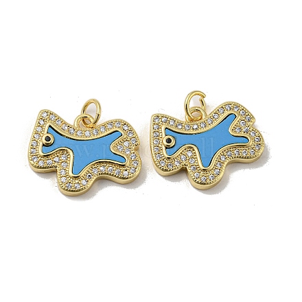 Латунные микро проложить кубического циркония подвески KK-H457-04G-01-1