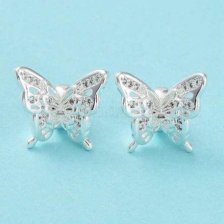 Подвески из латуни с покрытием из прозрачного кубического циркония KK-B078-03S-1