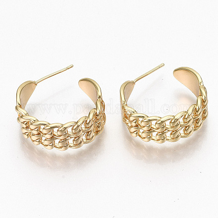 Серьги-кольца из латуни KK-R117-040-NF-1