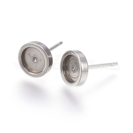 Серьги-гвоздики из нержавеющей стали 304 STAS-L219-02C-1