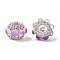 Sparkling Acrylic Rhinestone Round Beads, with Resin, Focal Pen Beads, Plum, 20x14mm, Hole: 2.5mm