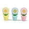 Flower Food Grade Silicone Focal Beads, DIY Nursing Necklaces Making, Mixed Color, 28.5x15x13.5mm, Hole: 2.5mm