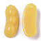 Resin Pendants, Imitation Beeswax, Pea, Gold, 47~48x19~20x11.5mm, Hole: 1.6mm