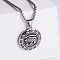 Retro Stainless Steel Eye of Ra Pendant Necklaces for Men, Stainless Steel Color