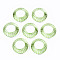 Transparent Acrylic Finger Rings, Textured, Lime Green, US Size 6 3/4(17.1mm)