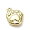 Alloy Pendants, Paw Print Charms, Golden, 13.5x12.5x4.5mm, Hole: 1.8mm
