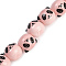 Handmade Porcelain Beads Strands, Panda, Pink, 12x11.5x11mm, Hole: 2mm, about 28pcs/strand, 12.40''(31.5cm)