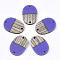 Resin & Wenge Wood Links connectors, Oval, Mauve, 25x18x3~4mm, Hole: 2mm