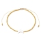Natural Pearl & Seed Braided Bead Bracelets, Adjustable Bracelet, Moon, Wide: 2~8mm, Inner Diameter: 2~3-3/8 inch(5.2~8.7cm)