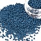 11/0 Grade A Round Glass Seed Beads, Baking Paint, Dodger Blue, 2.3x1.5mm, Hole: 1mm, about 48500pcs/pound