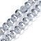 Electroplate Transparent Glass Beads Strands, Pumpkin, Faceted, Pearl Luster Plated, Aqua, 8x6mm, Hole: 1.2mm, about 78~81pcs/strand, 18.50''(47cm)