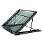 Foldable Stainless Steel Book Holder Stand, for Notebooks, Picture and Albums Display, Rectangle, Black, 340x297mm