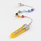 Resin Bracelets Making, with Gemstone Beads and Alloy Findings, Gold, 230mm