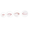 Plastic Cookie Fondant Stamper Set, Biscuit Cookie Stamp Impress, Round with Oval Pattern, White, 13~28x43~66mm, about 4pcs/set
