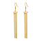 Stainless Steel Dangle Earrings, Chains Tassel Earrings, Real 18K Gold Plated, 60mm