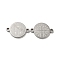 Tarnish Resistant Religion 304 Stainless Steel Connector Charms, Flat Round with Saint Benedict Cross, Stainless Steel Color, 19x13.5x1mm, Hole: 1.8mm