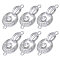  6Pcs Brass Fold Over Clasp with Crystal Rhinestone, Crescent Moon, Platinum, moon: 16.5x14x3.5mm, hole: 1.5mm, clasp: 12.5x4.5x5mm, hole: 1.8mm,