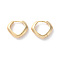 Rack Plating Brass Hoop Earrings, Long-Lasting Plated, Real 18K Gold Plated, 15x15x3.5mm, Pin: 1mm