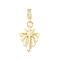 Brass Micro Pave Cubic Zirconia Pendants, Cadmium Free & Lead Free, Star, Real 16K Gold Plated, 47.5x21.5x7.5mm, Hole: 7.5x5mm