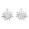 Non-Tarnish 201 Stainless Steel Pendants, Sun, Stainless Steel Color, 22.5x20x2mm, Hole: 1.8mm