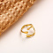 DIY fashionable stainless steel ring with non fading color, female niche high-end light luxury tagram style