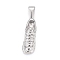 Tarnish Resistant 304 Stainless Steel Pendants, Football Boots, Stainless Steel Color, 22x7x7mm, Hole: 7.5x3.5mm.