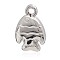 CCB Plastic Pendants, Fish, Platinum, 18x12x4.5mm, Hole: 2mm