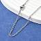 Tarnish Resistant Trendy Unisex 304 Stainless Steel Cable Chain Necklaces, with Lobster Claw Clasps, Stainless Steel Color, 19.5~20.5 inch(50~52cm)