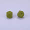 Hexagonal Silicone Focal Beads, Olive Drab, 23x17.5x23mm, Hole: 2.5mm