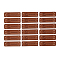 PU Leather Labels, Handmade Embossed Tag, with Holes, for DIY Jeans, Bags, Shoes, Hat Accessories, Rectangle with Word Handmade & Purse Pattern, Saddle Brown, 50x15x1.5mm