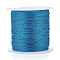 Polyester Braided Metallic Thread, for DIY Braided Bracelets Making and Embroidery, Dodger Blue, 0.4mm, 6-Ply, about 54.68 yards(50m)/roll