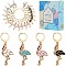 SUNNYCLUE 1 Box 24Pcs Flamingo Stitch Markers Bulk Knit Stitch Markers Metal Alloy Enamel Mini Cute Gold Locking Crochet Marker Charms for Crocheting Knitting Sewing Weaving Quilting DIY Accessories