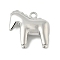 Alloy Pendants, Horse Charms, Rack Plating, Lead Free & Cadmium Free, Platinum, 28x29x10.5mm, Hole: 3mm