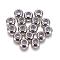 304 Stainless Steel Beads, with Rubber Inside, Slider Beads, Rondelle, Stainless Steel Color, 10x4~5mm, Hole: 5mm, Rubber Hole: 3.5mm