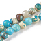 Natural Imperial Jasper Beads Strands, Dyed, Round, Turquoise, 3.5x3mm, Hole: 0.6mm, about 123~125pcs/strand, 15.1 inch~15.3 inch(38.5~39cm)