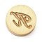 Golden Tone Brass Letter Stamps, with Black Wooden Handles, for DIY Wax Seal Stamps, Letter K, 79.5x12x12mm