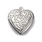 304 Stainless Steel Pendants, Heart with Flower Pattern, Stainless Steel Color, 23x19.5x5.5mm, Hole: 1.8mm