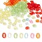 490Pcs 7 colors Transparent Acrylic Linking Rings, Quick Link Connectors, for Cable Chains Making, Oval, Mixed Color, 15.5x11x6mm, Inner Diameter: 4.5x10.5mm, 70pcs/color