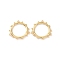 Brass Chandelier Component Links, 3 Loop Connectors, Cadmium Free & Lead Free, Long-Lasting Plated, Round Ring, Real 18K Gold Plated, 23.5x3mm, Hole: 1.2mm