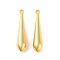 Brass Pendants, Lead Free & Cadmium Free, Teardrop, Real 24K Gold Plated, 23x5x5mm, Hole: 1.4mm