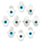 Beebeecraft 1 Box 10Pcs Evil Eye Spacer Beads Natural Shell Buddha's Hand with Horse Eye Loose Beads for Jewelry Making Necklace Bracelet DIY Crafts