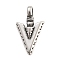 304 Stainless Steel Pendants, Arrow Head Charms, Antique Silver, 30.5x17.5x7.5mm, Hole: 4.5mm