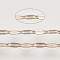 Brass Dapped Chains, Cable Chains, Soldered, Cadmium Free & Nickel Free & Lead Free, with Spool, Flat Oval, Rose Gold, 5.2x2.2x0.2mm, about 39.37 Feet(12m)/roll