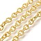 Brass Cable Chains, Soldered, with Spool, Lead Free & Cadmium Free, Long-Lasting Plated, Rack Plating, Oval, Real 18K Gold Plated, 6x5x1mm