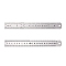Tarnish Resistant Stainless Steel Rulers, Max Value: 20cm, Min Value: 1mm, Gray, 230x26x1mm